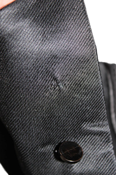 Zara Women Black V-Neck Buckle Vest Cotton Rayon Spandex Size M