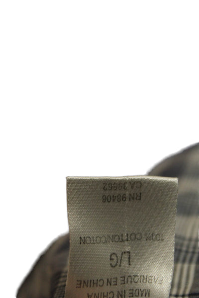 Theory Men's Long Sleeves Casual Button Down Shirt Size L