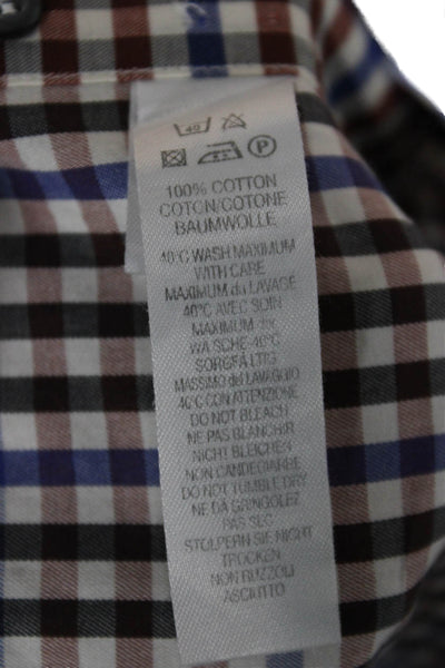 Paul Smith Men's Collared Long Sleeves Button Down Shirt Plaid Size 16