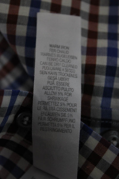 Paul Smith Men's Collared Long Sleeves Button Down Shirt Plaid Size 16