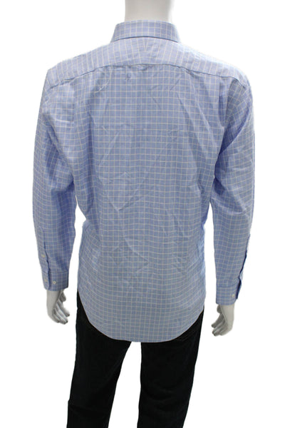 Nordstrom Men's Long Sleeves Casual Button Down Shirt Blue Striped Size 16