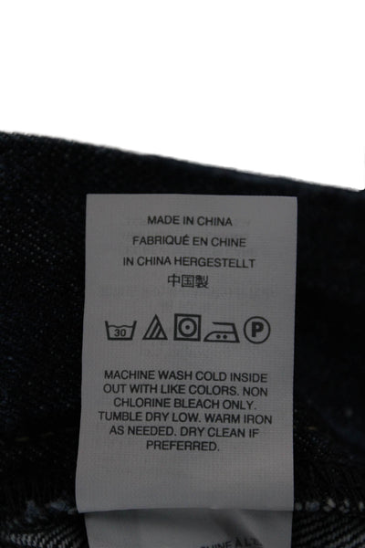 J Crew Mens Dark Blue Straight Jeans Button Fly Cotton Size 32
