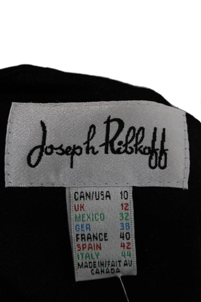 Joseph Ribkoff Women Black Solid Shift Dress 3/4 Sleeve Round Neck Size 10