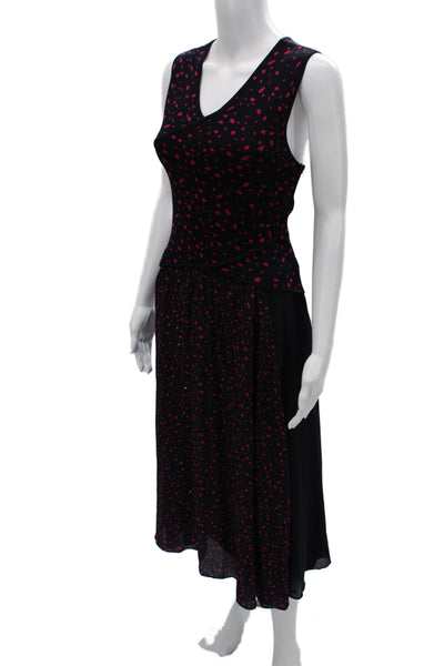 Sachin & Babi Womens Fit & Flare Dress Black Polka Dot Sleeveless Size 10