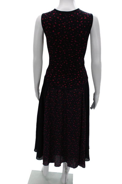 Sachin & Babi Womens Fit & Flare Dress Black Polka Dot Sleeveless Size 10