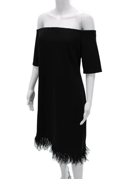 Vince Camuto Women Shift Dress Black Short Sleeve Viscose Blend Size L