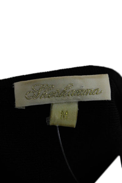 Shoshanna Womens Black Fit & Flare V-Neck Short Sleeve Short Dress Size M