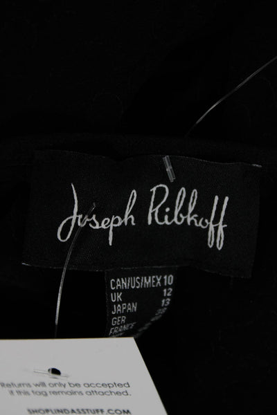 Joseph Ribkoff Womens Tunic Blouse Black Long Sleeve Round Neck Size 10