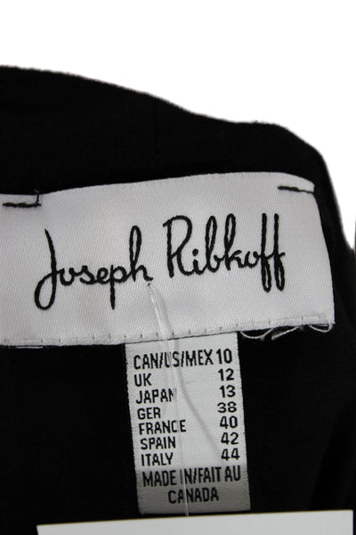 Joseph Ribkoff Women Black Modal Mock Neck 3/4 Sleeve Tunic Size 10