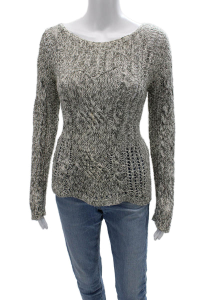 Free People Unisex Boho Gray Pullover Sweater Long Sleeve Round Neck Size S