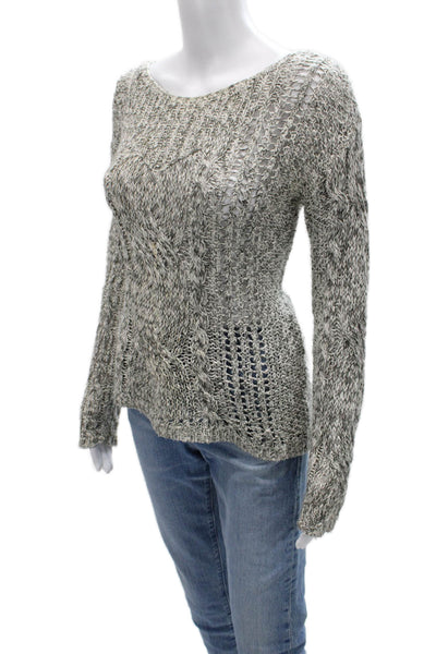 Free People Unisex Boho Gray Pullover Sweater Long Sleeve Round Neck Size S