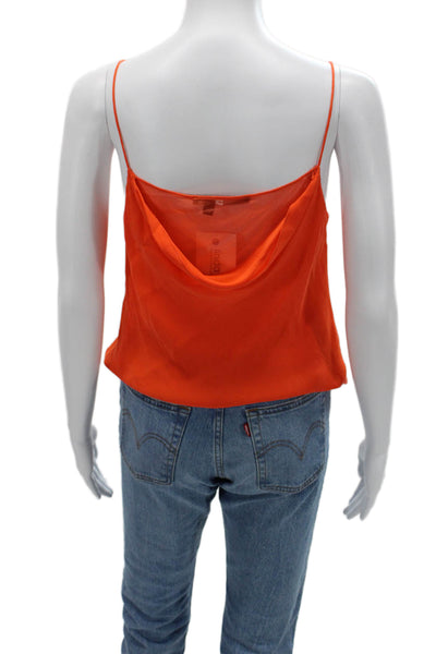 Jay Godfrey Womens Orange Silk Camisole Sleeveless Solid Size 2