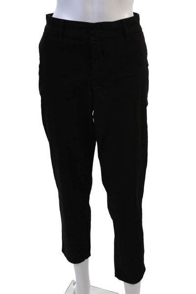 KUT from the Kloth Women Ankle Cropped Dress Pants Black Hook & Eye Size 10