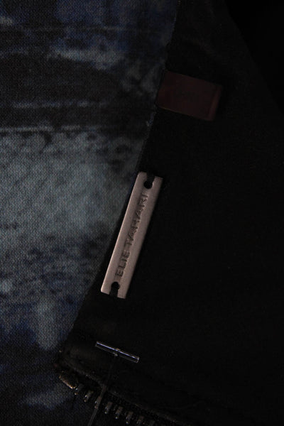 Elie Tahari Womens Sheath Pencil Dress Black Short Sleeve Mid Calf Zip Size 8