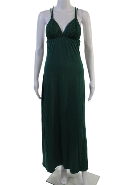 Naked Princess Womens Solid Sleepwear Dress Green Size M