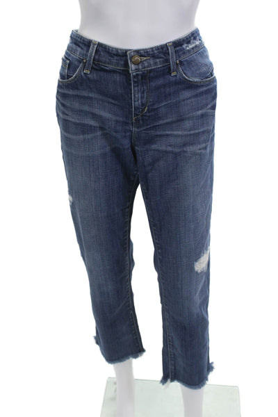 Joes Women Boyfriend Cropped Jeans Dark Blue Low Rise Button Size 27