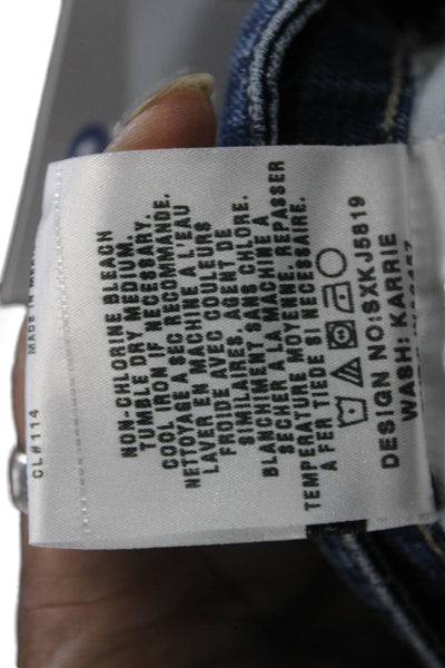 Joes Women Boyfriend Cropped Jeans Dark Blue Low Rise Button Size 27