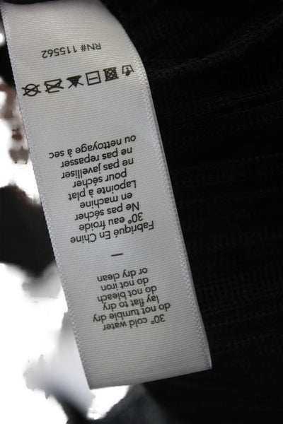 Elizabeth and James Womens Geometric Black Crewneck Sleeveless Tank Zip Size S