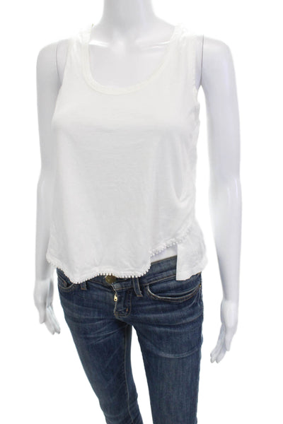 Derek Lam 10 Crosby Women White Cropped Cotton Tank Sleeveless Size XS