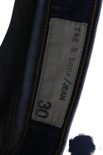 Rag & Bone Jean Womens Boyfriend Cropped Dark Blue Jeans Size 30