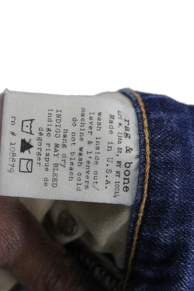 Rag & Bone Jean Womens Boyfriend Cropped Dark Blue Jeans Size 30