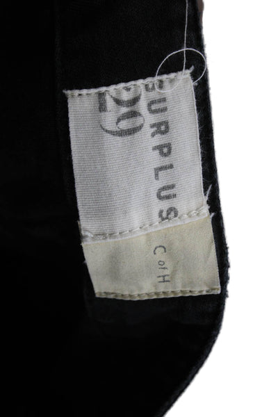 Citizens of Humanity Unisex Cropped Cargo Black Cotton Pants Size 29