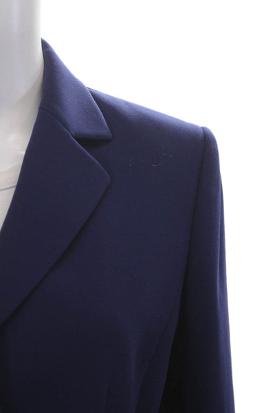 Tahari Levine Women Dark Blue Polyester Classic Blazer Long Sleeve Size 8