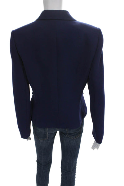 Tahari Levine Women Dark Blue Polyester Classic Blazer Long Sleeve Size 8