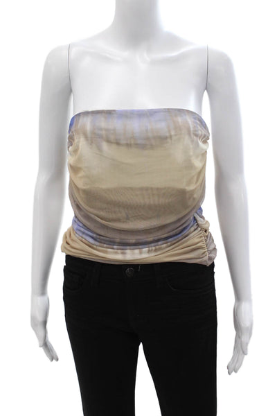 Zara Womens Bohemian Beige Tank Top Sleeveless Size L