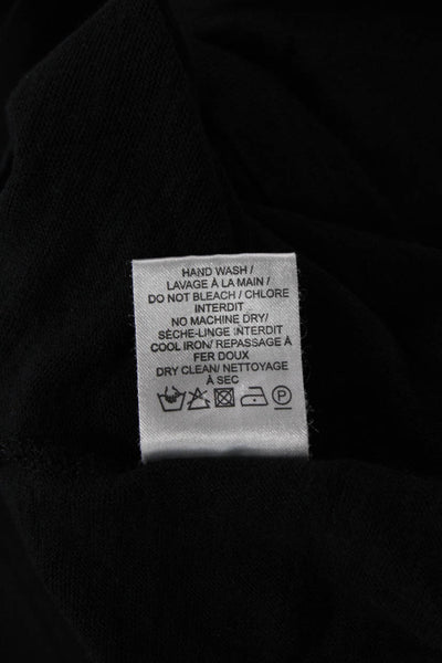 IRO Women Basic Black Linen Round Neck Short Sleeve T Shirt Grunge Size 40