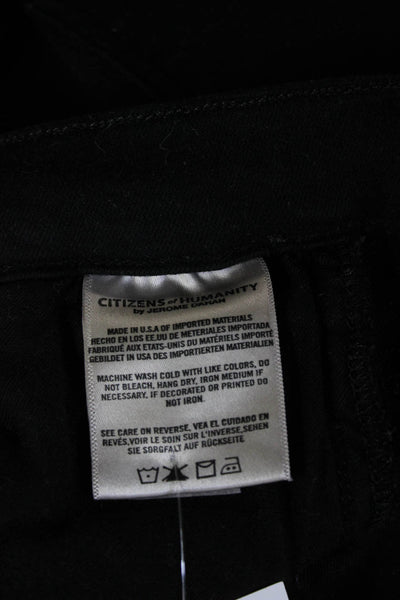 C of H Los Angeles Womens High Rise Black Jeans Button Fly 28 Inseam Size 25