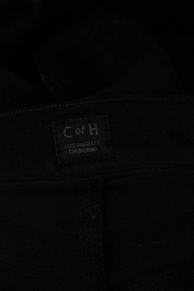 C of H Los Angeles Womens High Rise Black Jeans Button Fly 28 Inseam Size 25