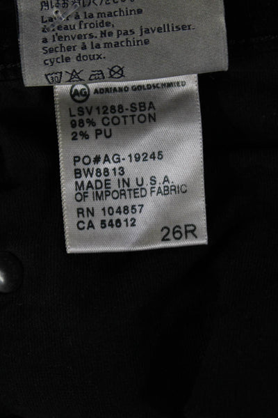 AG Adriano Goldschmied Womens Black Jeggings Size 26