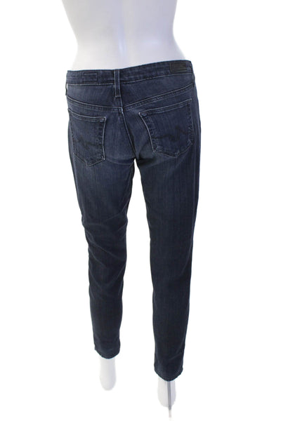 AG Adriano Goldschmied Womens Skinny Ankle Jeans Dark Blue Low Rise Size 25