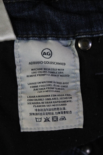 AG Adriano Goldschmied Womens Skinny Ankle Jeans Dark Blue Low Rise Size 25