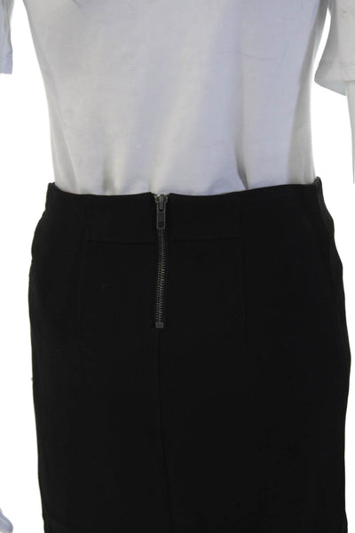 Helmut Lang Women Black Straight Pencil Mini Skirt Size 0
