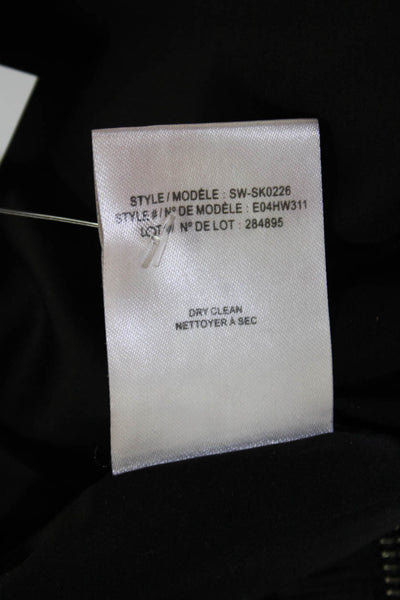 Helmut Lang Women Black Straight Pencil Mini Skirt Size 0