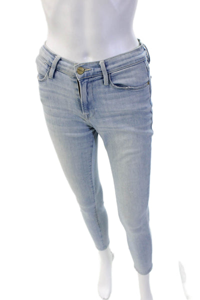 Frame Denim Women Ankle Skinny Jeans Light Blue Size 25