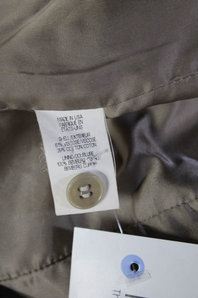 Helmut Lang Womens Gray Mock Neck Jacket Viscose Cotton LongSleeve Size S