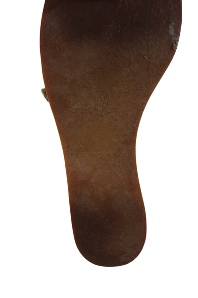 KJ K.Jacques St.Tropez Womens Leather Cork Wedge Sandals Brown Size 37 7