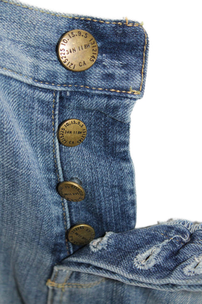 Current/Elliott Womens Boyfriend Cropped Blue Jeans Size 26