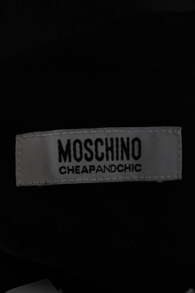 Moschino Women Ankle Cropped Dress Pants Black Size 8