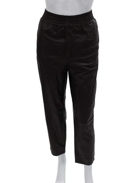 Zara Womens Cropped Ankle Pants Black Size M