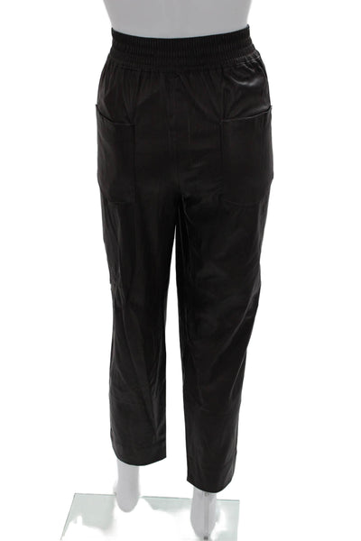 Zara Womens Cropped Ankle Pants Black Size M