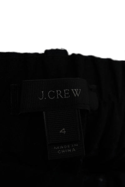J Crew Womens Dark Blue Cropped Ankle Dress Pants Wool Blend Size 4