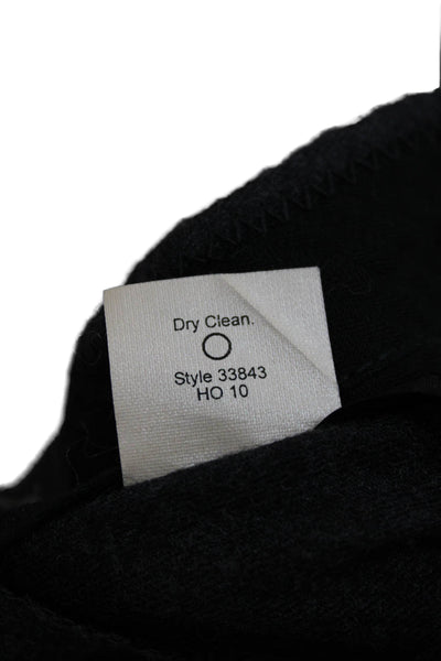 J Crew Womens Ankle Cropped Dress Pants Dark Gray Wool Button Size 00