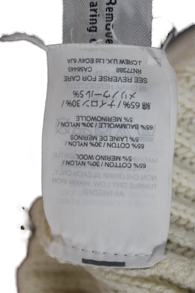 J Crew Unisex Pullover Sweater Beige Sleeveless Crew Neck Size M