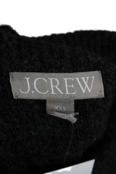 J Crew Unisex Dark Gray Classic Crew Neck Cardigan Long Sleeve Size 2XS