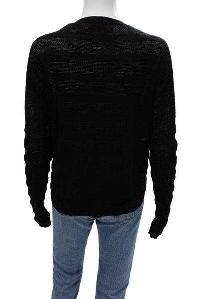 Zimmermann Unisex Black 100% Merino Wool V Neck Button Cardigan Size 1