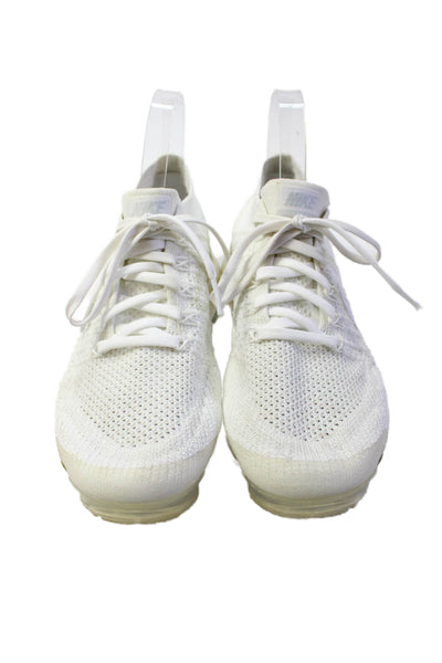 Nike Women's Rubber Sole Lace Up Trainer Sneakers Cream Size 8.5